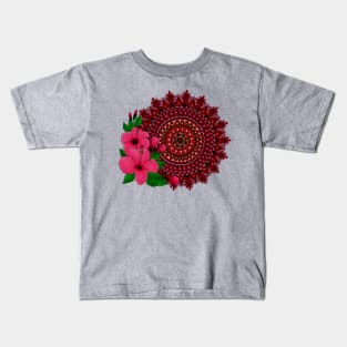 Hibiscus mandala Kids T-Shirt